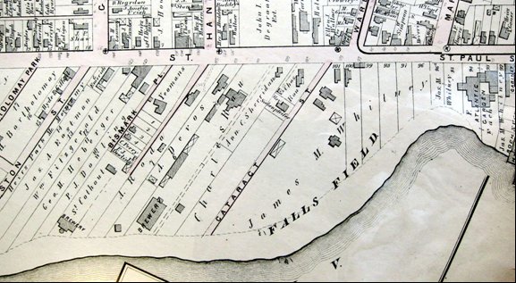 Map that shows Falls Field Area