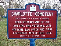 Picture of the Charlotte Cemetary Historical Marker